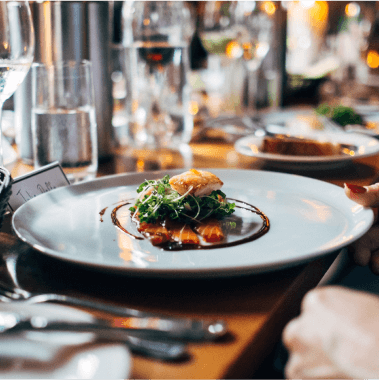dish on a restaurant table